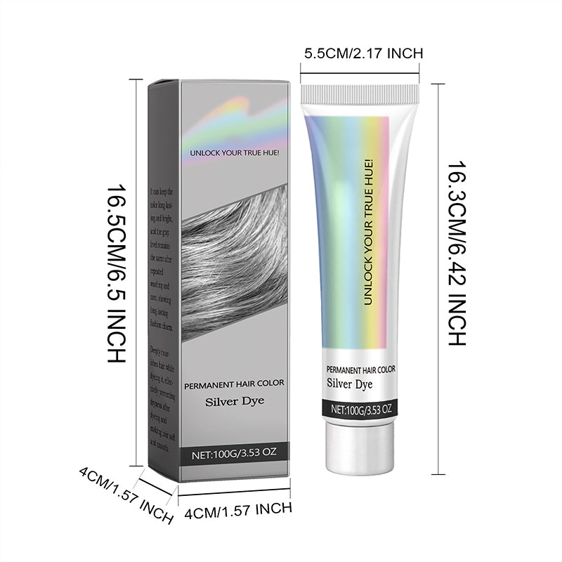Silver Hair Color Cream – Ammonia-Free with Plant Extracts