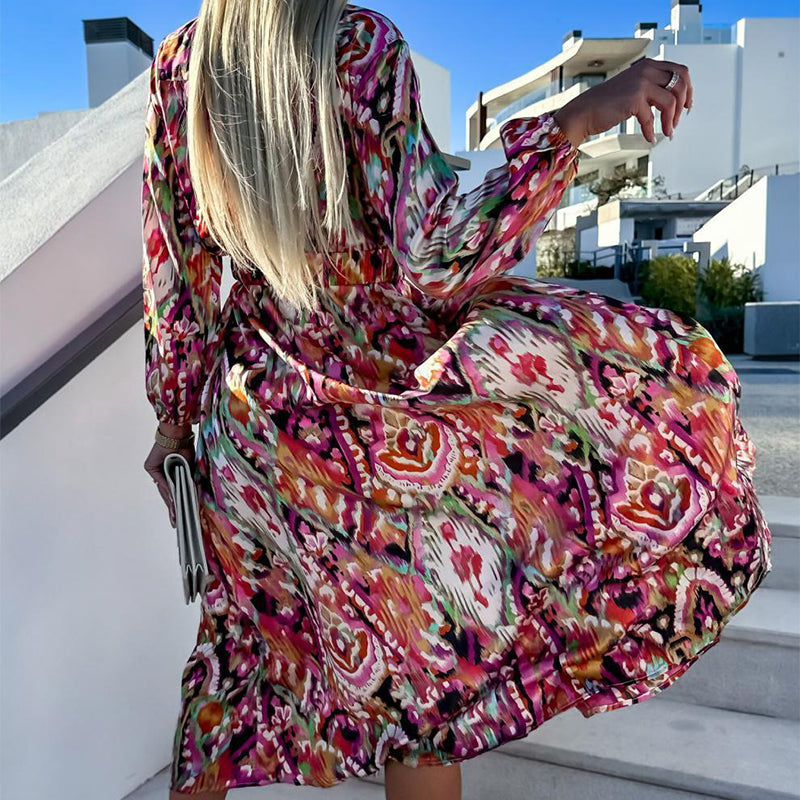 Aurora™ – Printed Long-Sleeve Dress [50% Off]
