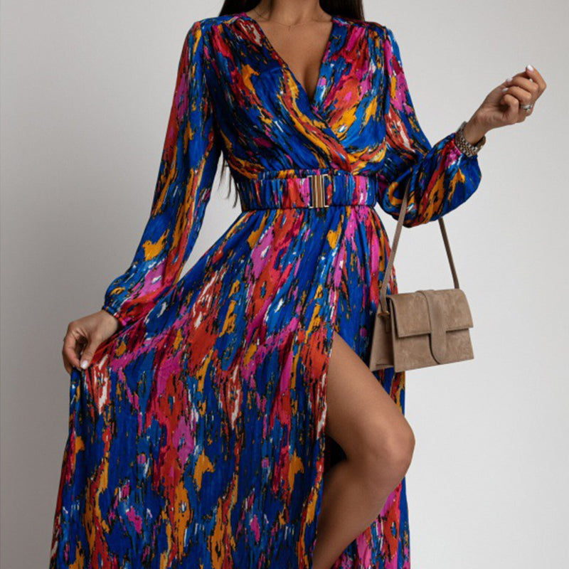 Aurora™ – Printed Long-Sleeve Dress [50% Off]