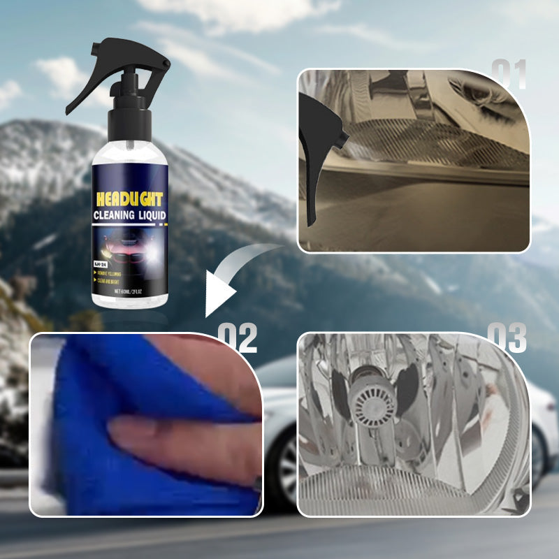 Headlight Restoration Cleaner for Cloudy & Yellowed Car Headlights