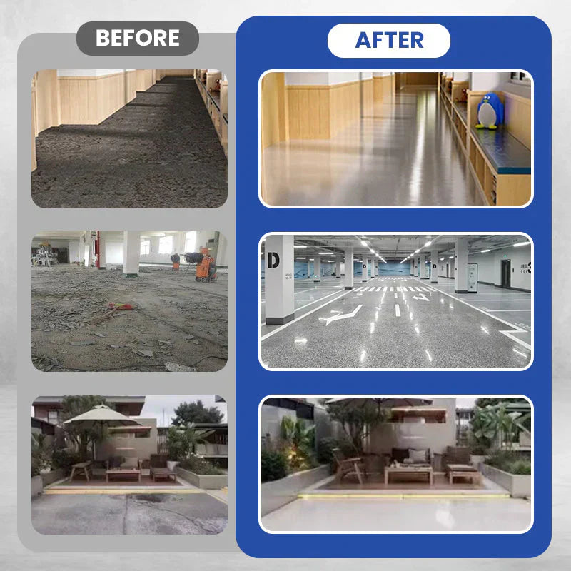 Non-Slip Waterproof Epoxy Floor Coating with High-Gloss Marble Effect