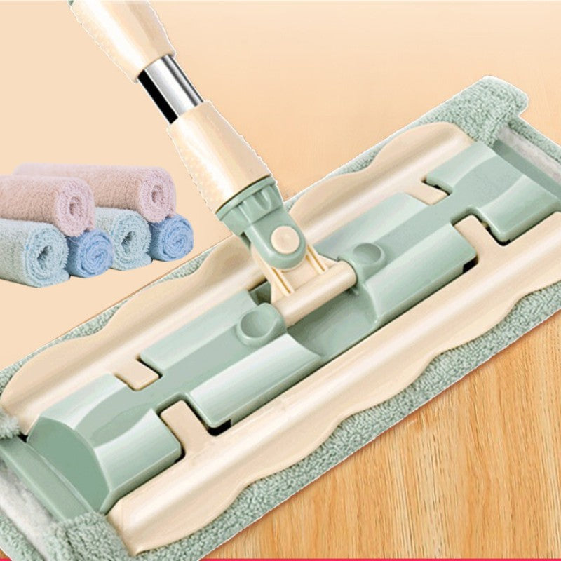 Telescopic Floor Mop with 360° Rotating Head and Microfiber Pad
