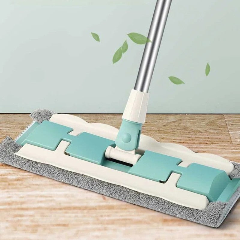 Telescopic Floor Mop with 360° Rotating Head and Microfiber Pad