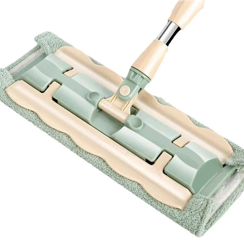 Telescopic Floor Mop with 360° Rotating Head and Microfiber Pad