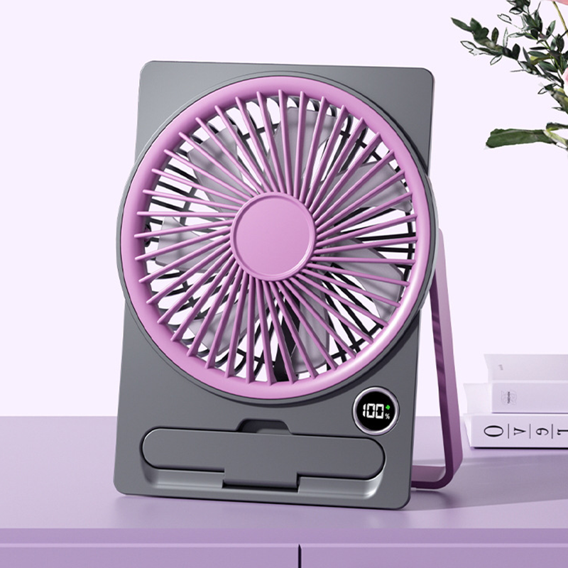 Portable Mini Fan Ultra-Flat Card Size with 6 Speeds & LCD Display