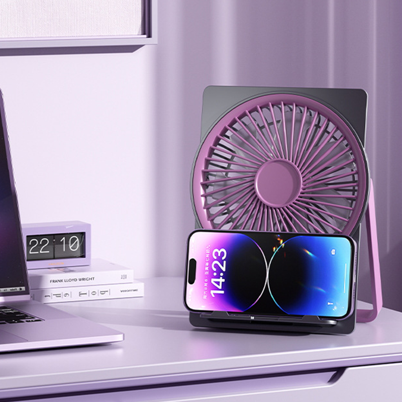 Portable Mini Fan Ultra-Flat Card Size with 6 Speeds & LCD Display