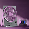 Portable Mini Fan Ultra-Flat Card Size with 6 Speeds & LCD Display