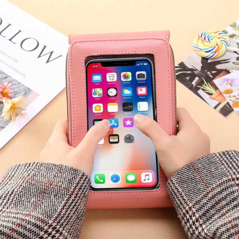Women's Touchscreen Phone Messenger Bag – Compact Crossbody Shoulder Purse