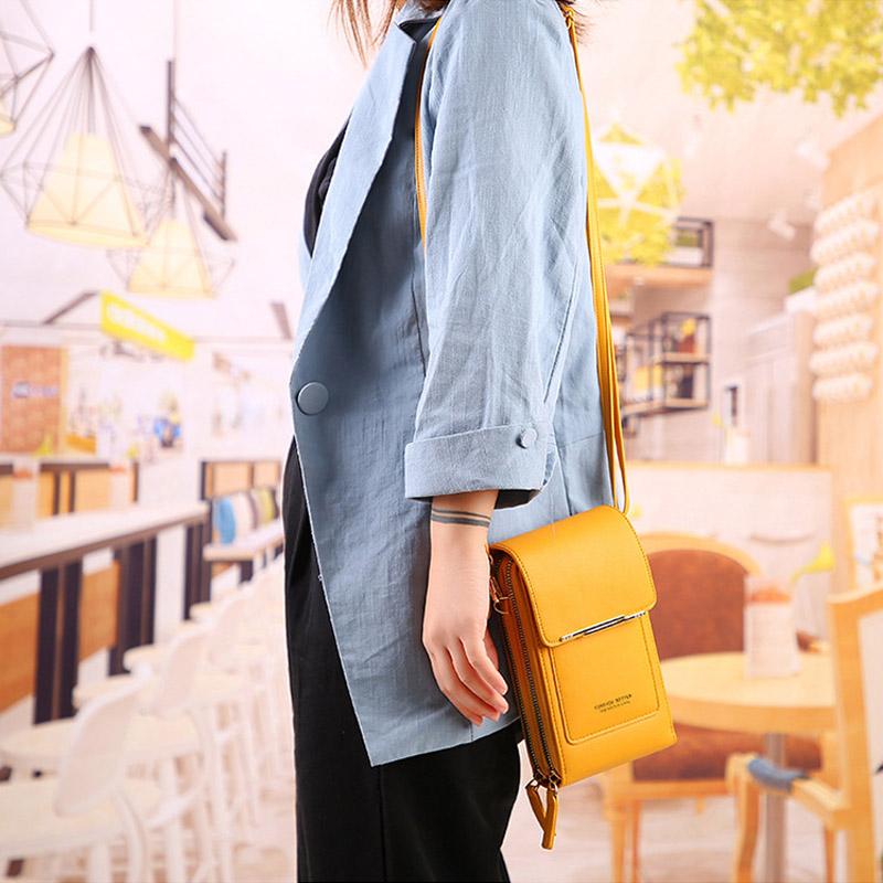 Women's Touchscreen Phone Messenger Bag – Compact Crossbody Shoulder Purse