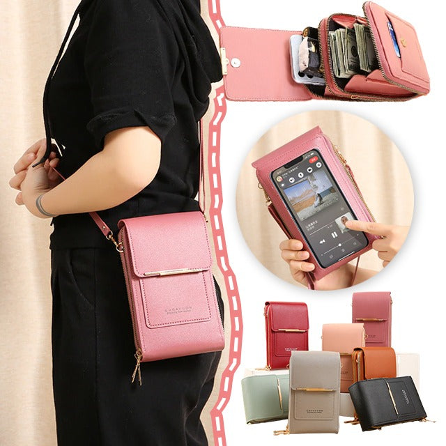 Women's Touchscreen Phone Messenger Bag – Compact Crossbody Shoulder Purse