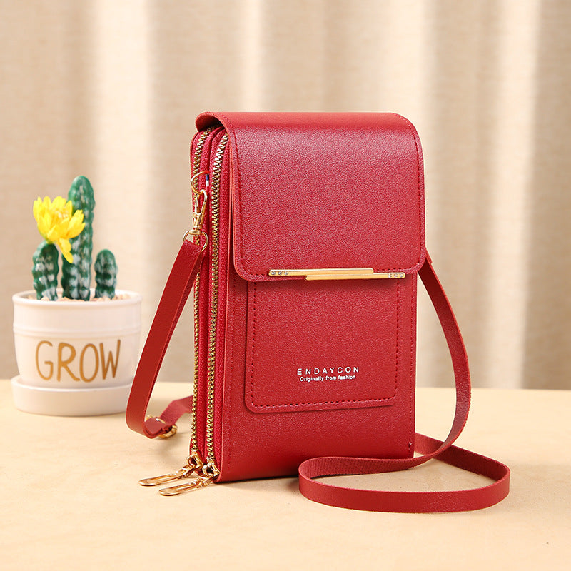 Women's Touchscreen Phone Messenger Bag – Compact Crossbody Shoulder Purse