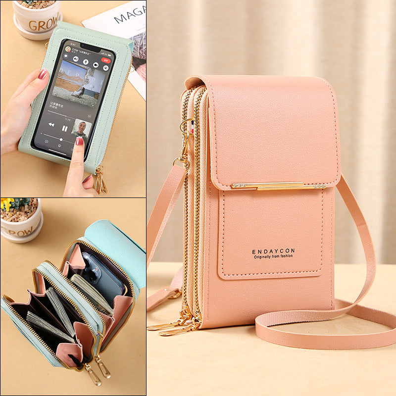 Women's Touchscreen Phone Messenger Bag – Compact Crossbody Shoulder Purse