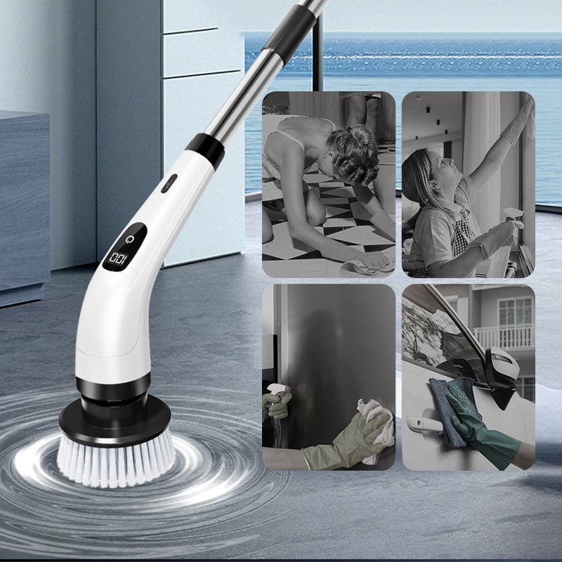 9-in-1 Electric Cleaning Brush with Interchangeable Heads for Home
