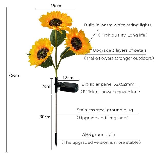 GardenRadiance – Solar Sunflower Lights that Transform Your Garden into Magical Light [50% Discount]