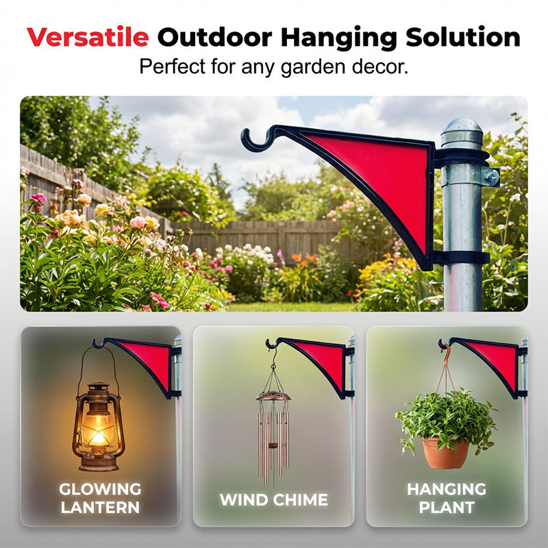 Metal Fence Post Hook for Hanging Planters, Lights & Garden Decor
