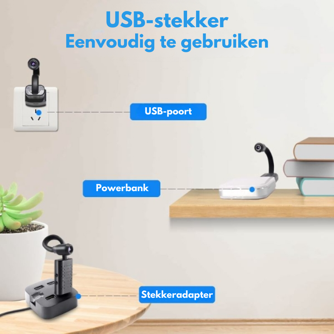 Mini Surveillance Camera Wireless with AI Detection & Full HD 1080p