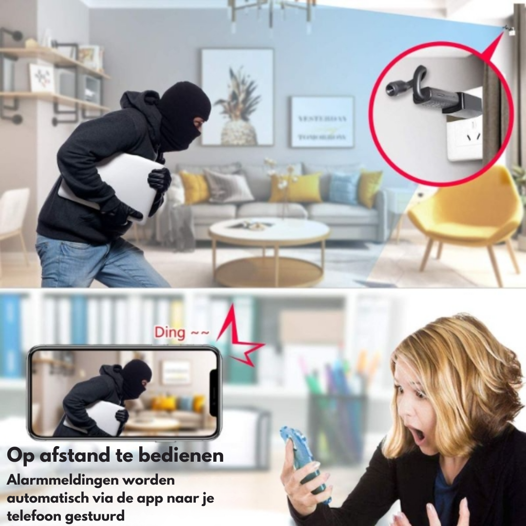 Mini Surveillance Camera Wireless with AI Detection & Full HD 1080p
