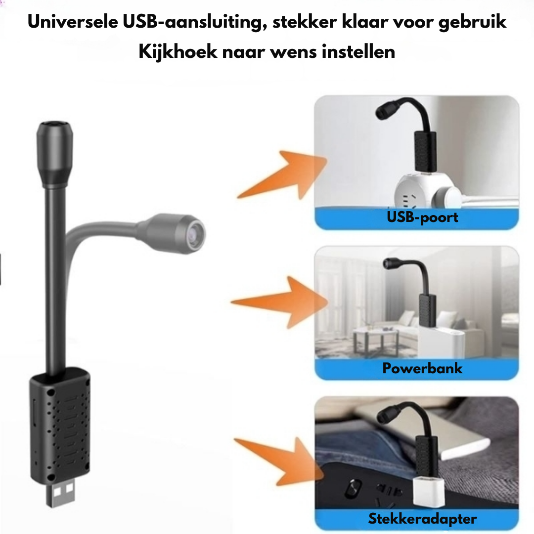 Mini Surveillance Camera Wireless with AI Detection & Full HD 1080p