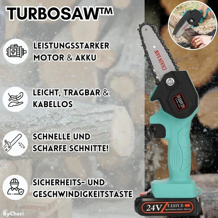 Mini Cordless Electric Chainsaw 4 Inch for One-Handed Use