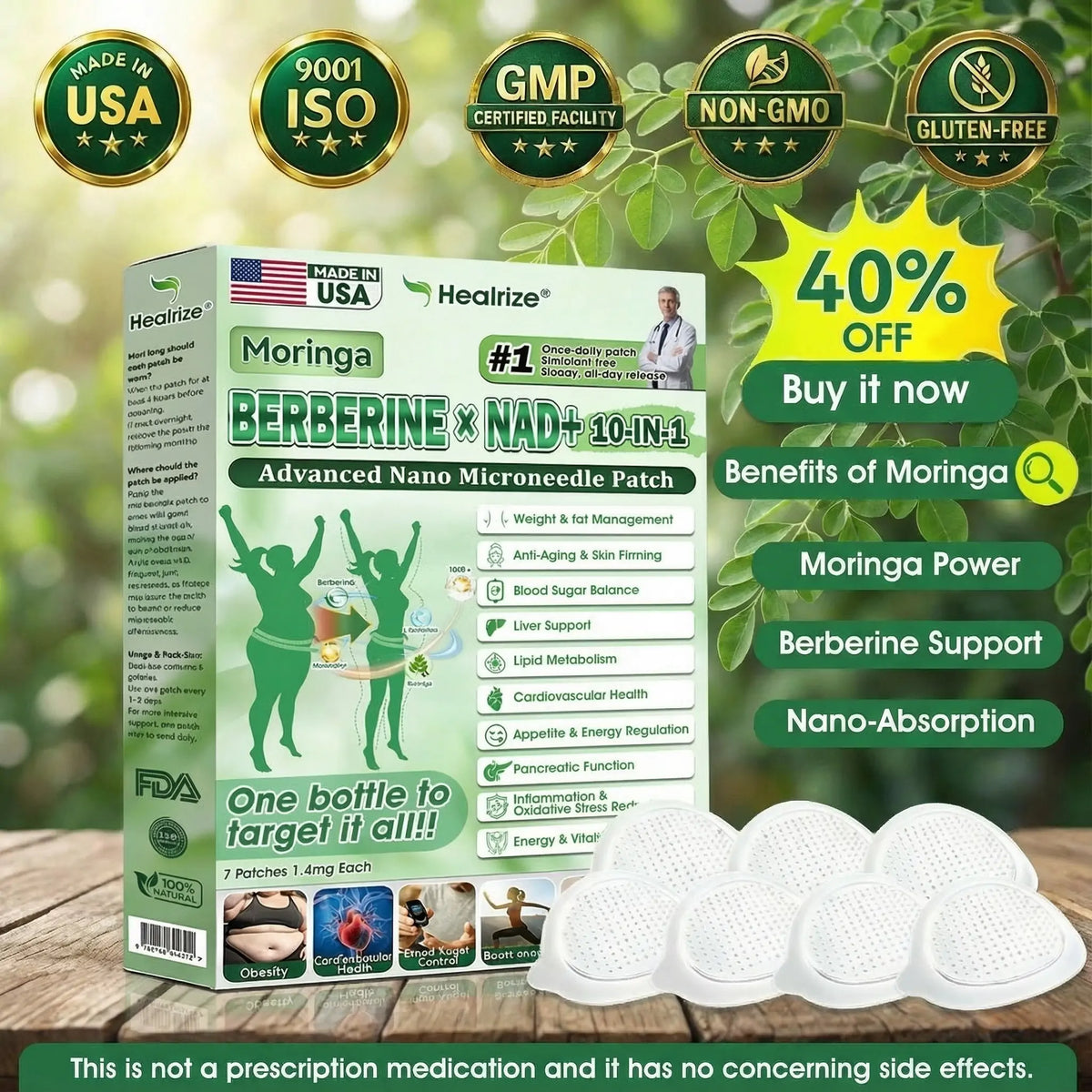 10-in-1 Microneedle Transdermal Patch for Daily Skin Care
