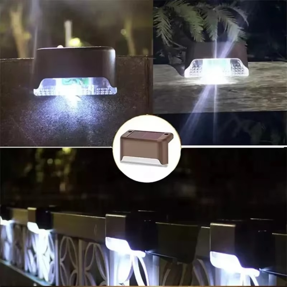 Wireless Solar Outdoor Lights with Dusk Sensor – Self-Adhesive (4-Pack)
