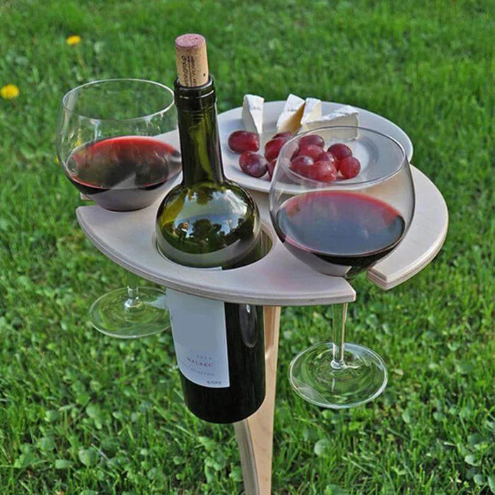 WineTable™ Portable Foldable Wine Picnic Table [50% Off]