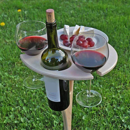 WineTable™ Portable Foldable Wine Picnic Table [50% Off]
