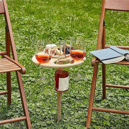 WineTable™ Portable Foldable Wine Picnic Table [50% Off]
