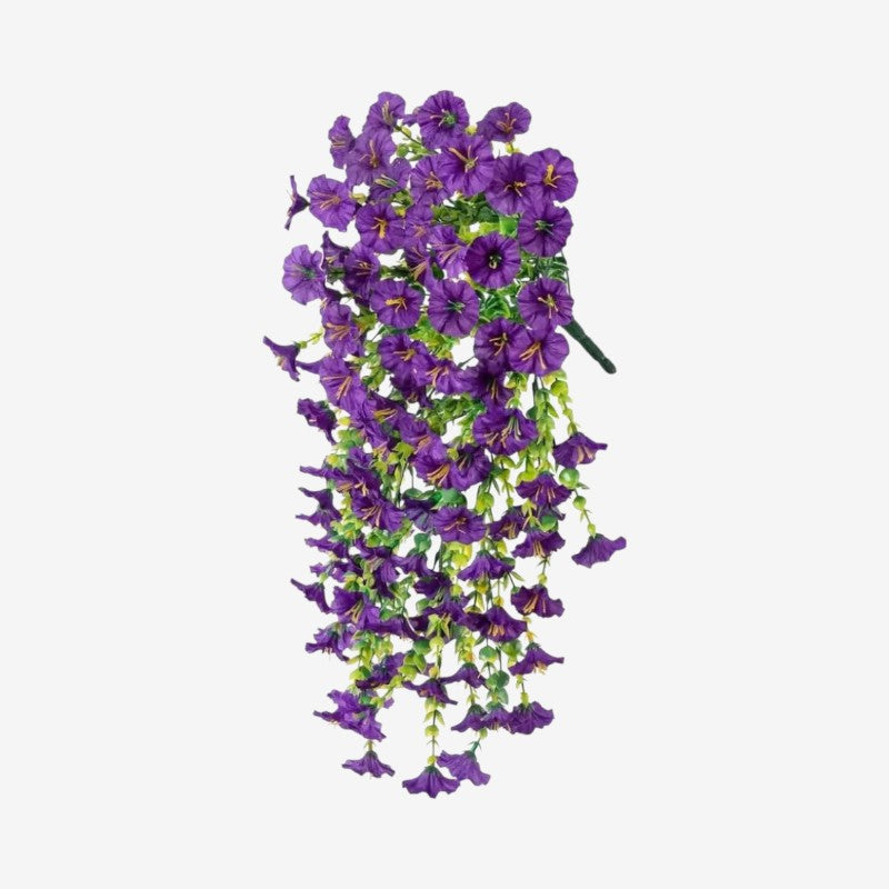 BloomCascade™ – Artificial Hanging Flower Bouquet for Balcony & Garden Decor, Low Maintenance [50% Off]
